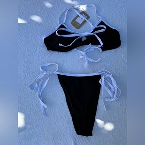 Samiol Elegant Black and White Bikini Set S B04